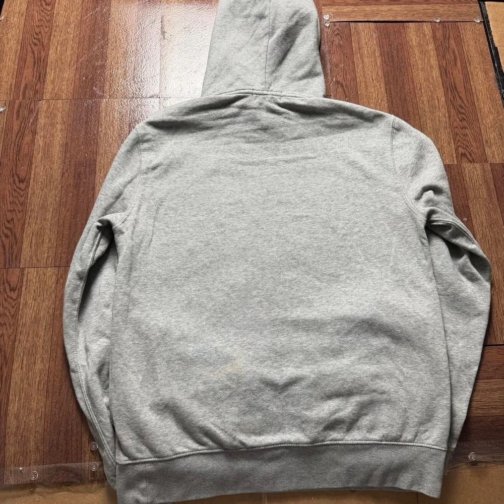 Polo Ralph Lauren Grey Fleece Rugby Polo Bear Hoodie Small FLAWS